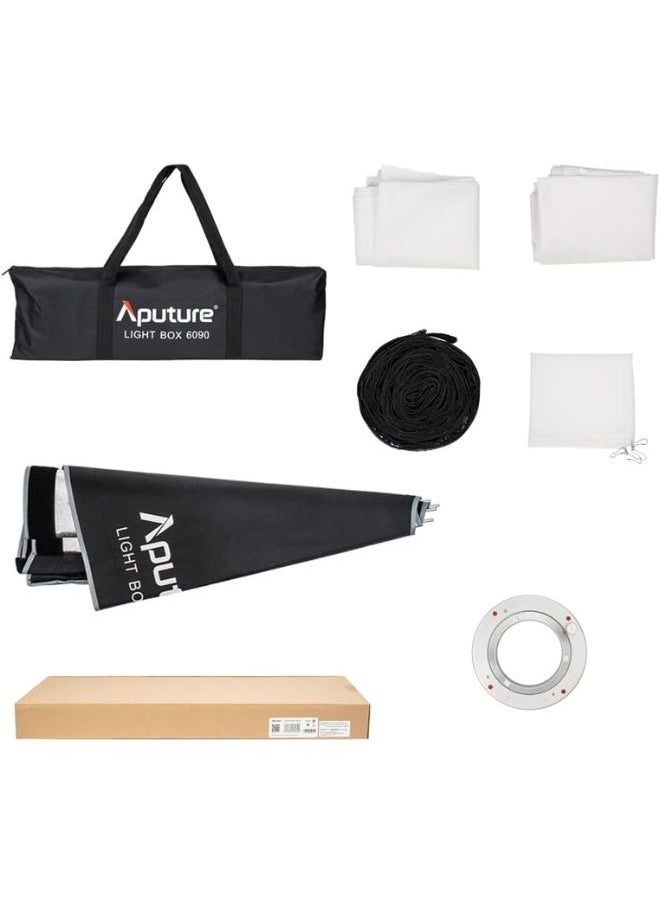 Aputure Light Box 60x90cm Square Softbox – Bowens Mount, Lightweight 1.22kg – Compatible with Aputure 300D II, 300X, Amaran 60x/60d/100d/200d/100x/200x