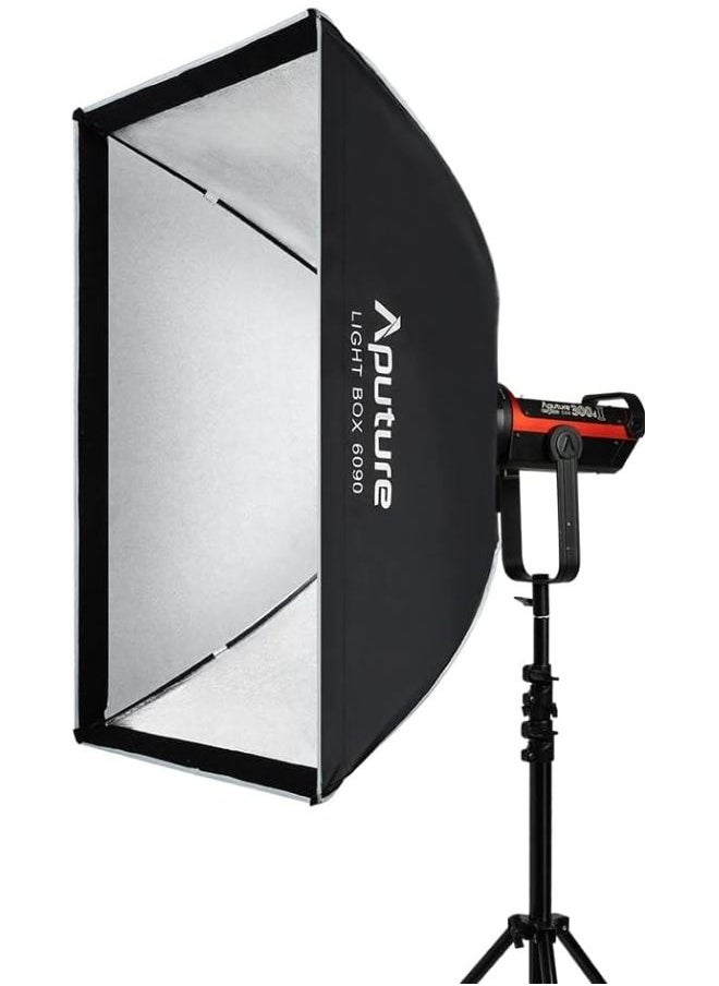 Aputure Light Box 60x90cm Square Softbox – Bowens Mount, Lightweight 1.22kg – Compatible with Aputure 300D II, 300X, Amaran 60x/60d/100d/200d/100x/200x
