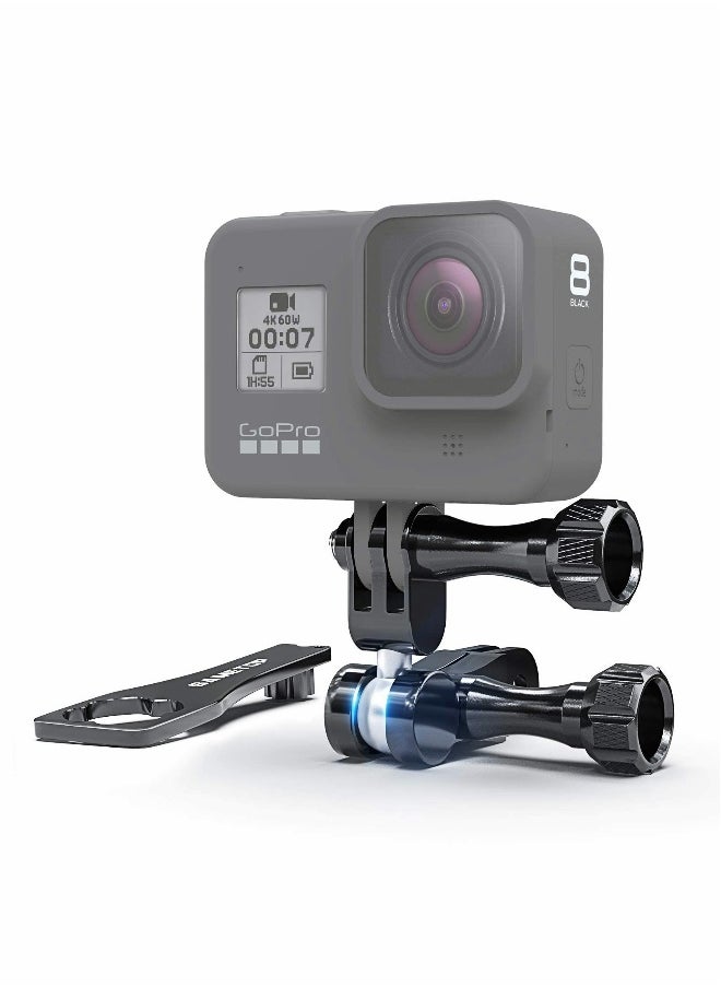 Metal Adapter Bracket for GoPro Hero, Universal Adjustable Arm Aluminum Alloy Magic Hand, Swivel Arm Bracket with Wrench