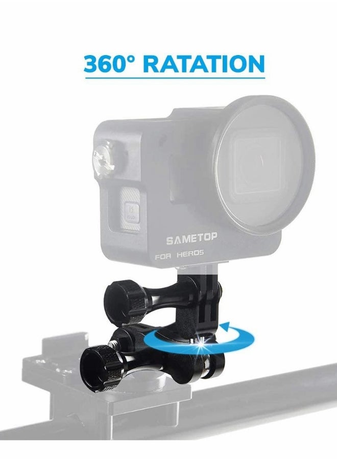 Metal Adapter Bracket for GoPro Hero, Universal Adjustable Arm Aluminum Alloy Magic Hand, Swivel Arm Bracket with Wrench