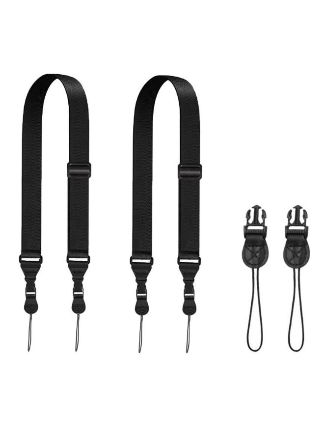 2 Pack Camera Neck Straps Premium Camera Strap with Quick Release Buckle Comfortable and Versatile Shoulder Strap for DSLR Sony Canon Nikon Accessories for iPad Neck Lanyard Binocular Black