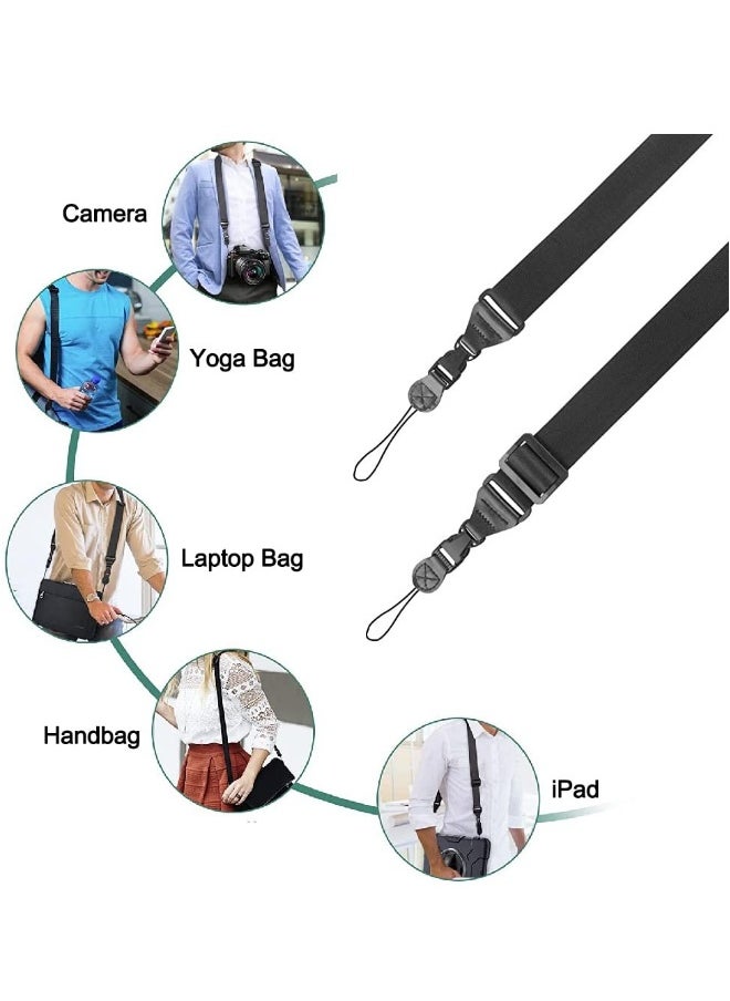 2 Pack Camera Neck Straps Premium Camera Strap with Quick Release Buckle Comfortable and Versatile Shoulder Strap for DSLR Sony Canon Nikon Accessories for iPad Neck Lanyard Binocular Black