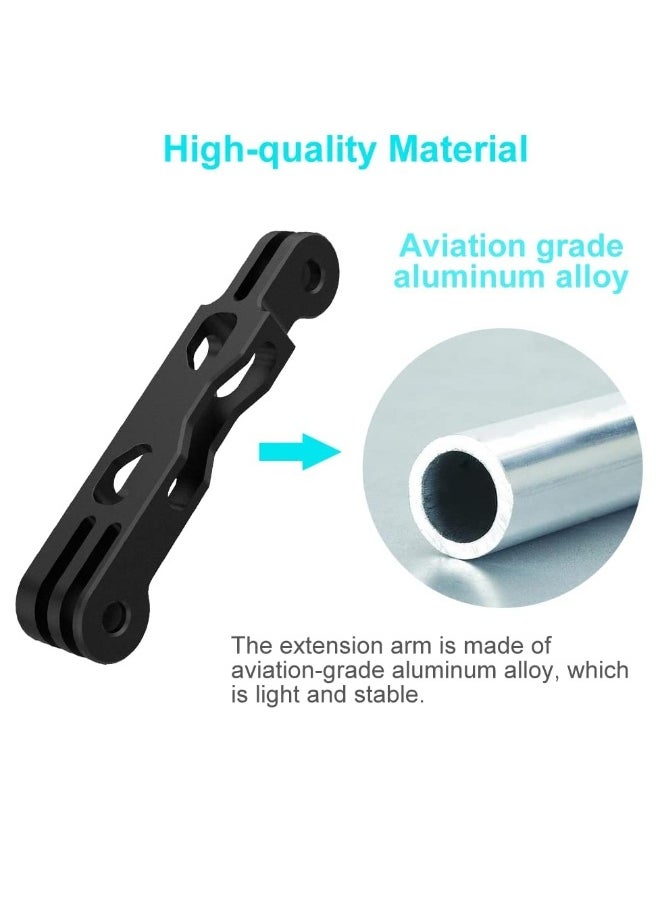 Arm for Action Camera Aluminum Alloy Extension, Tripod Mount Helmet Stick, Which Compatible with GoPro Hero 10/9/8/7/6/5 Black, Insta360 etc