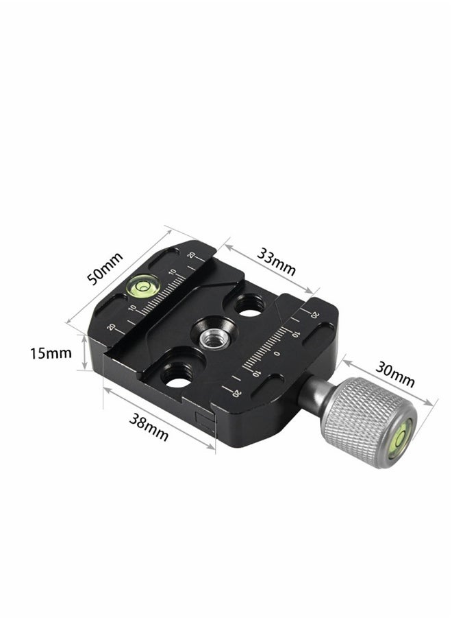 50mm Quick Release Clamp with Arca Swiss Style for Tripod Ballhead Aluminium Universal Quick-Change Seat, Monopod Head, Plate
