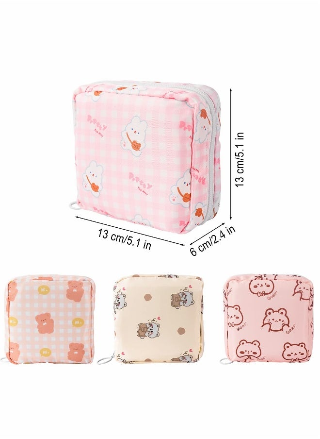 Sanitary Napkin Storage Bag Portable Sanitary Napkin Storage Pouch Pack of 4 Reusable Menstrual Cup Pouch
