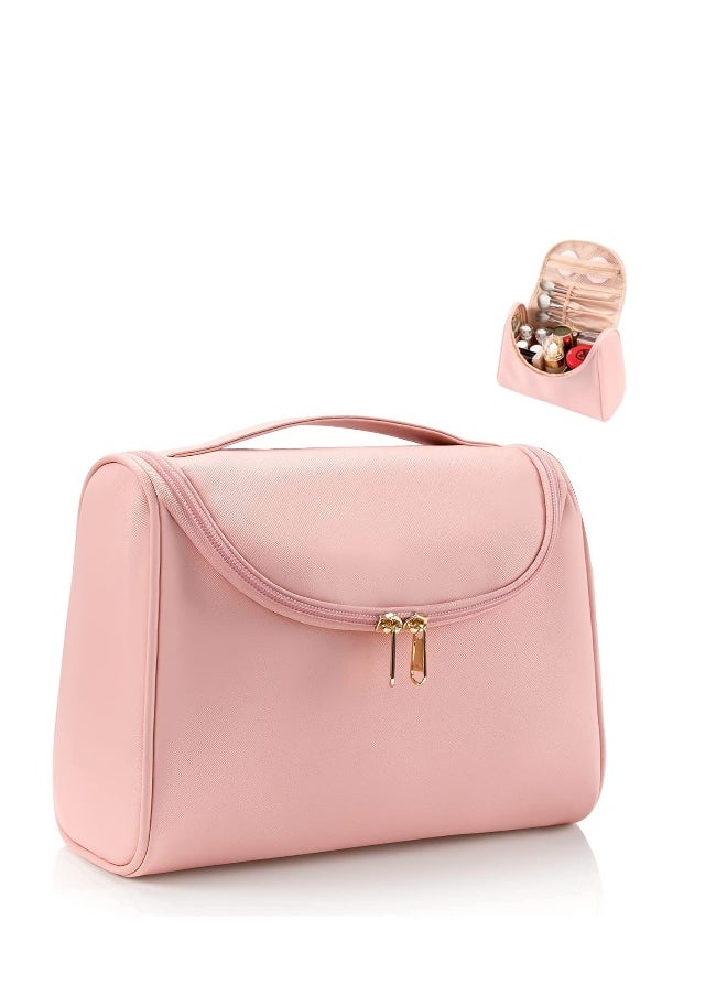 Travel Cosmetic Bags Makeup Bag Toiletry Bag for Women Large Capacity Makeup Organizer Bag Vegan Leather Makeup Brush Organizer Waterproof Cosmetic Bags for Women