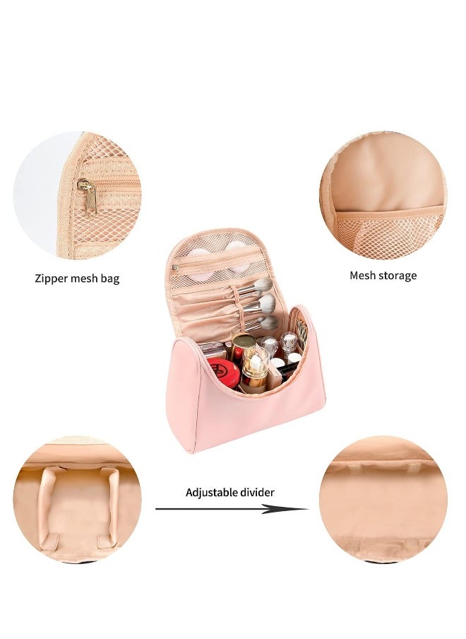 Travel Cosmetic Bags Makeup Bag Toiletry Bag for Women Large Capacity Makeup Organizer Bag Vegan Leather Makeup Brush Organizer Waterproof Cosmetic Bags for Women