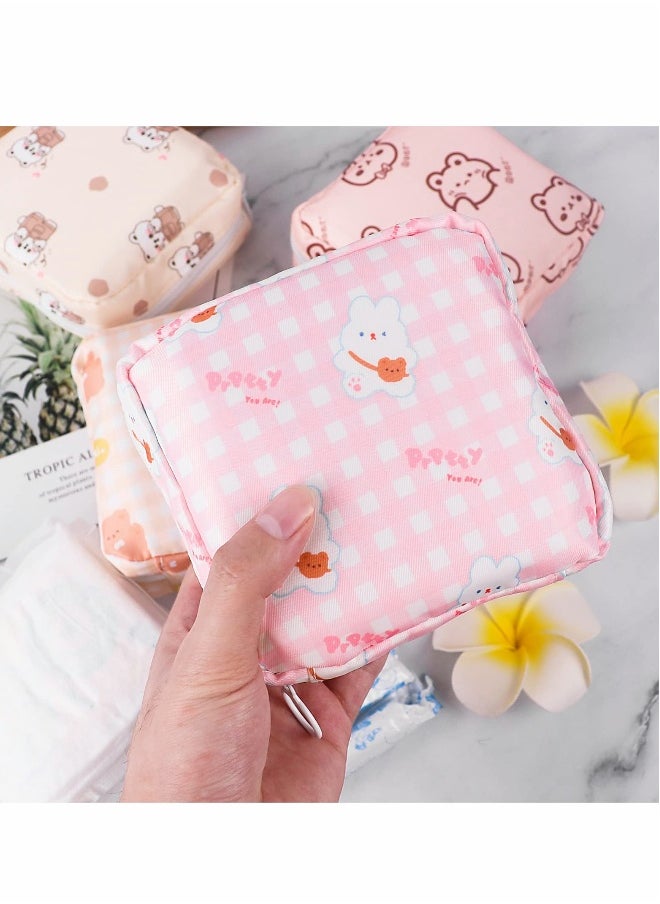 Sanitary Napkin Storage Bag Portable Sanitary Napkin Storage Pouch Pack of 4 Reusable Menstrual Cup Pouch