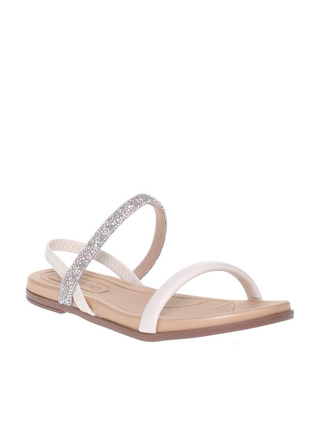 Beira Rio Ladies Low Heel Sandals White | Made In Brazil