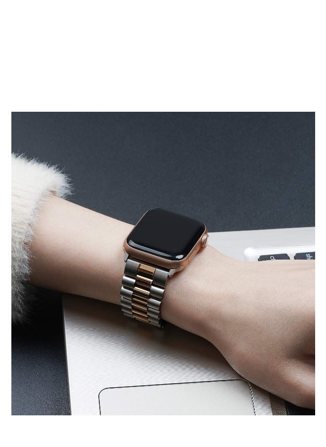 Replacement Band Compatible with Apple Watch 40mm 38mm, Stainless Steel Solid Strap Metal Bracelet for Apple Watch Series