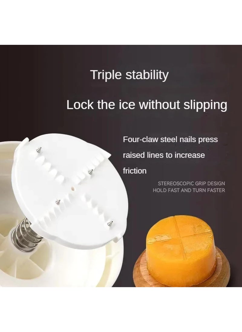 AMDROZ Ice Shaving Machine Hand Cracked Snow Cone Crusher Advanced Manual Ice Shaving Machine Household Kitchen Utensils and A Freezing Mold for Making SmoothiesBPA Free
