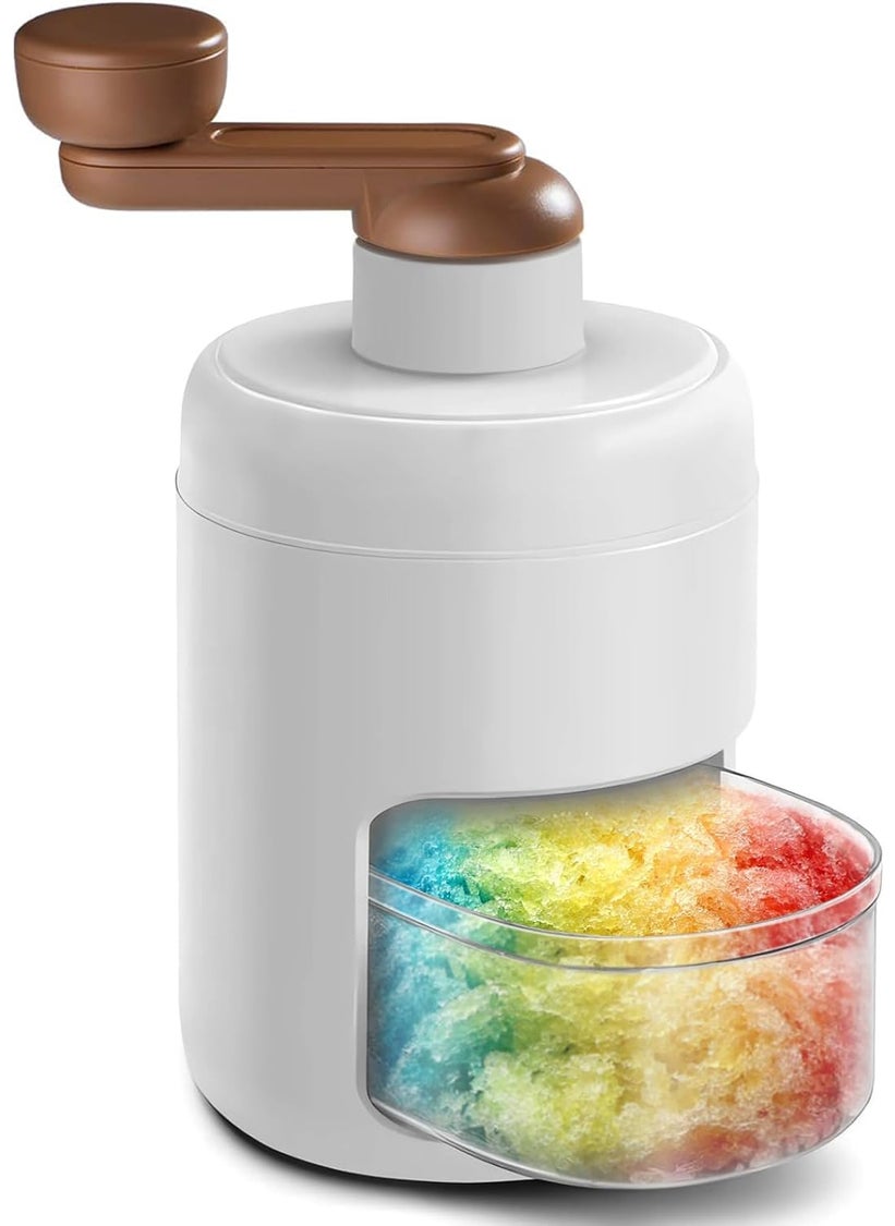 AMDROZ Ice Shaving Machine Hand Cracked Snow Cone Crusher Advanced Manual Ice Shaving Machine Household Kitchen Utensils and A Freezing Mold for Making SmoothiesBPA Free