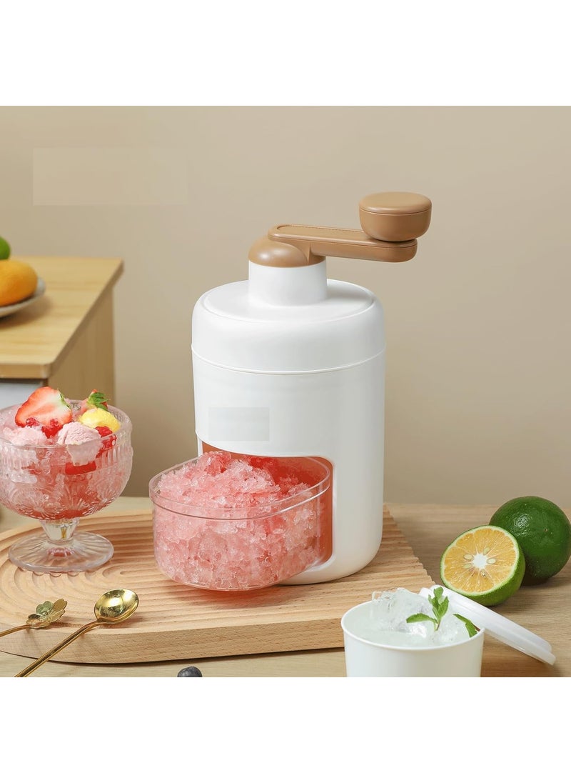 AMDROZ Ice Shaving Machine Hand Cracked Snow Cone Crusher Advanced Manual Ice Shaving Machine Household Kitchen Utensils and A Freezing Mold for Making SmoothiesBPA Free
