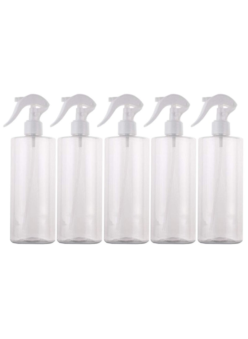 FUTURA MARKET Transparent Trigger Pump Hand Sanitizer Hair Care and Spa Refillable Empty Plastic Travel Home Office and Salon Bottle 500Ml Pack of 5