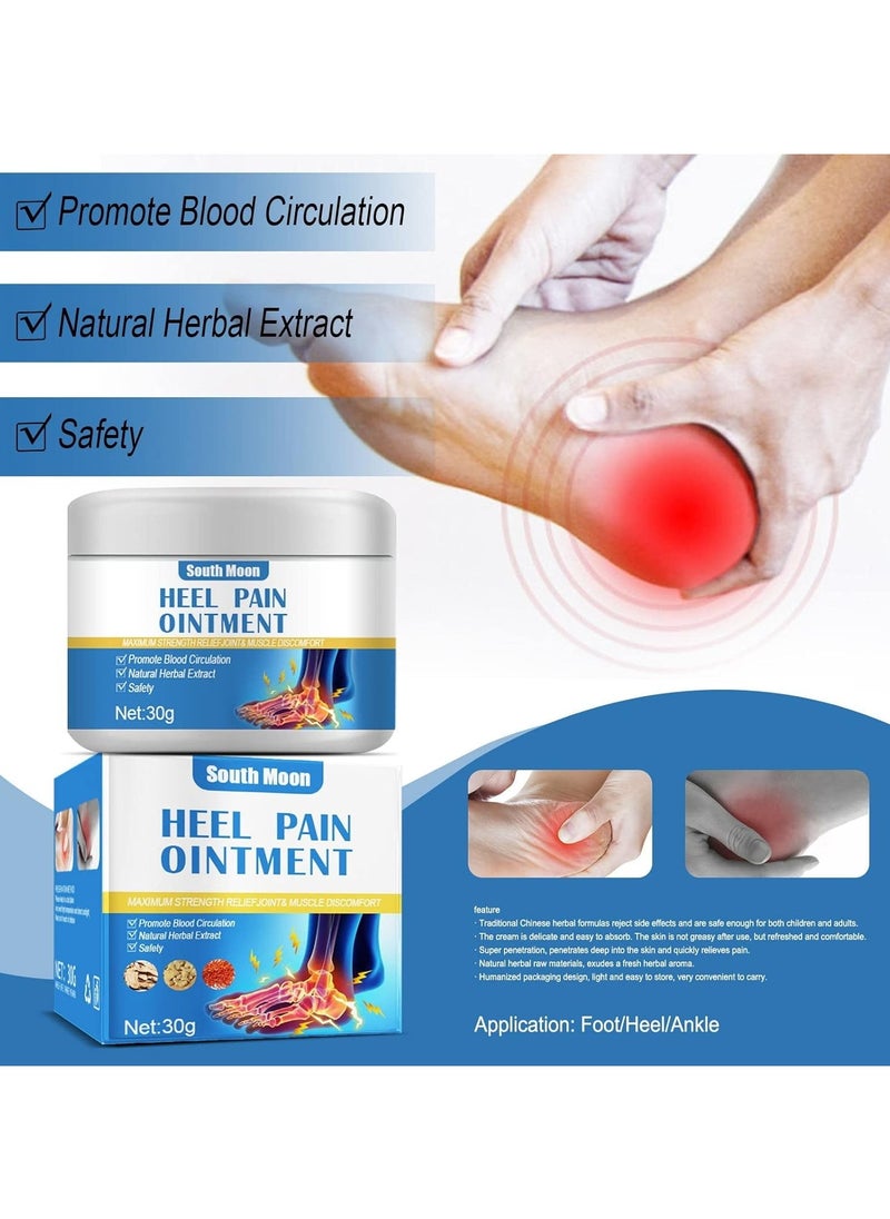 South Moon Heel Pain Ointment Herbal Ointment Foot Heel Pain Cream Rheumatism Arthritis Pain Ointment Foot Sprain Heel Foot Bone Spurs Pain Relief Plaster Heel Pain Ointment Rheumatoid Arthritis Herbal Ointment Sprained Waist Foot Bone Spur Health Care