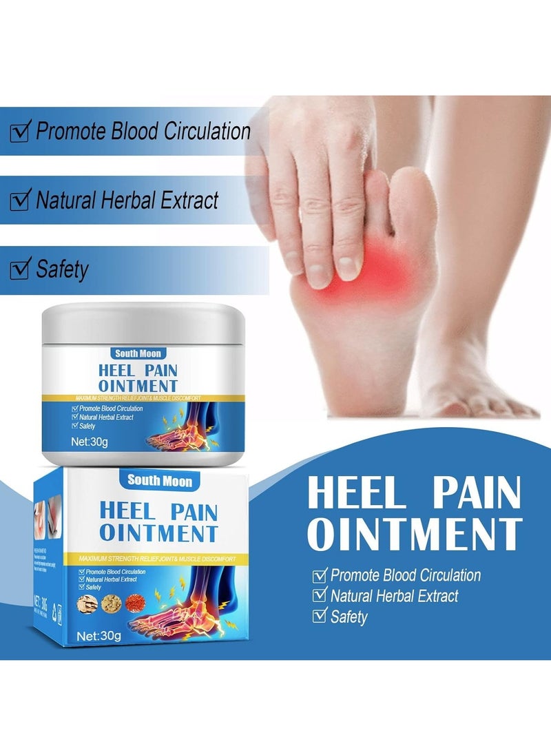 South Moon Heel Pain Ointment Herbal Ointment Foot Heel Pain Cream Rheumatism Arthritis Pain Ointment Foot Sprain Heel Foot Bone Spurs Pain Relief Plaster（30g）