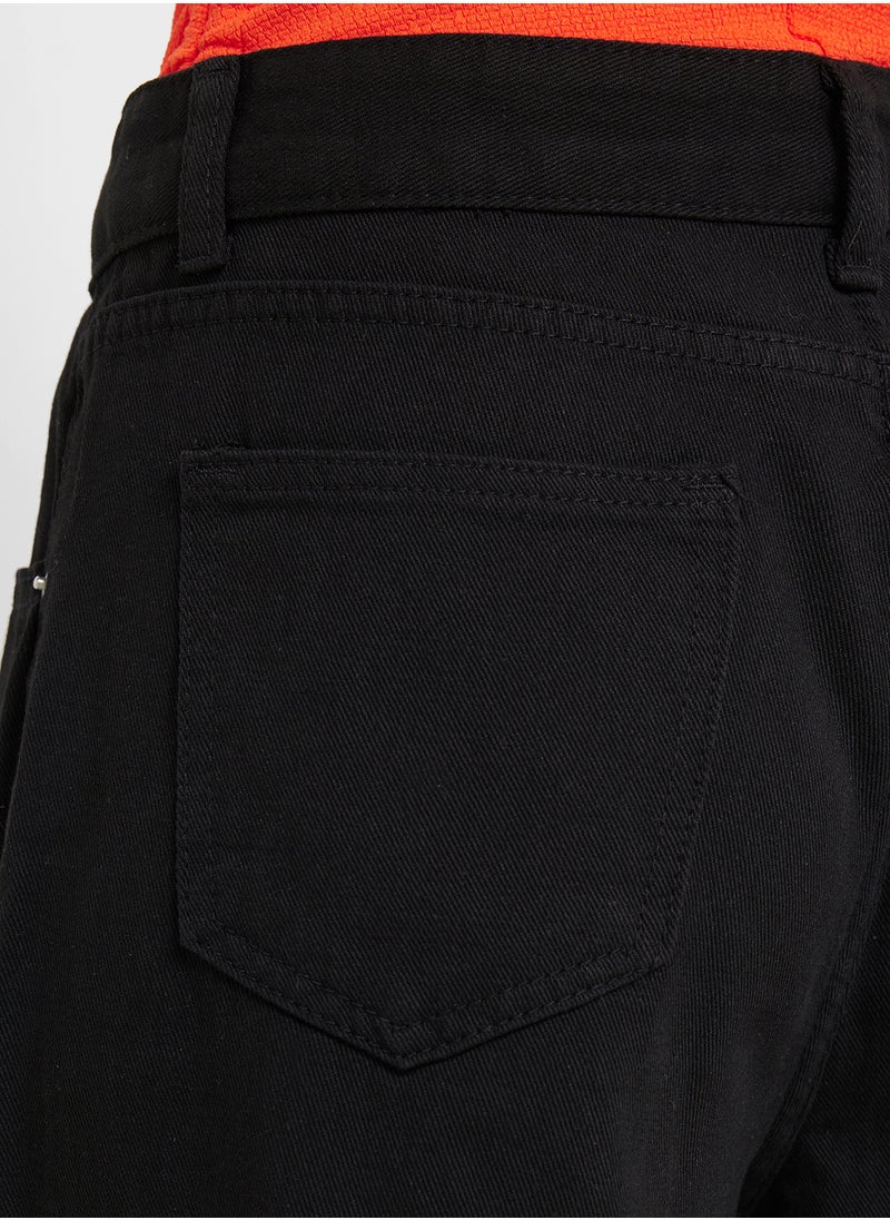Mid Rise Straight Fit Jeans