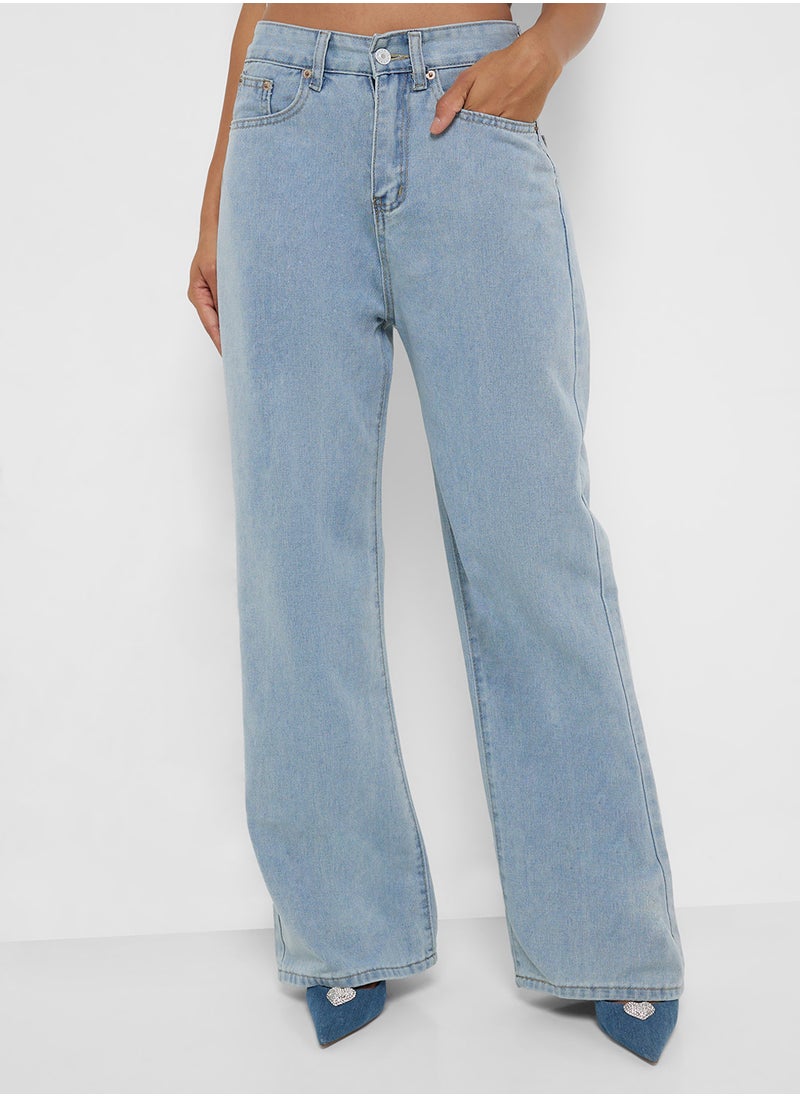 Mid Rise Flared Jeans
