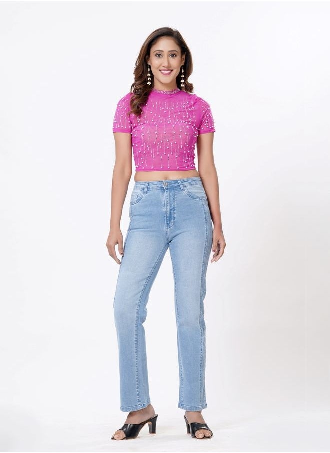 MISS MAVEN WOMEN STRAIGHT FIT JEANS
