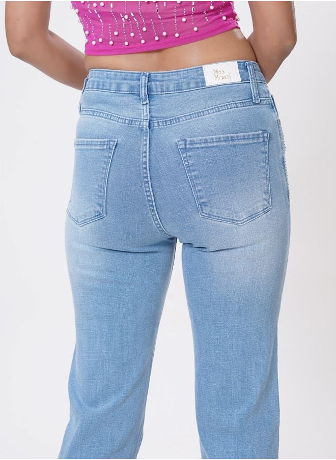 MISS MAVEN WOMEN STRAIGHT FIT JEANS