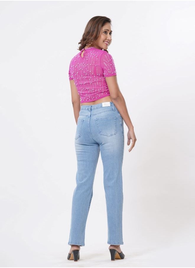 MISS MAVEN WOMEN STRAIGHT FIT JEANS