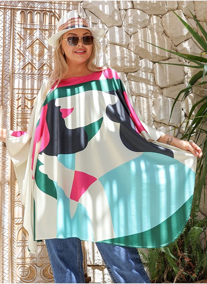 Autumn poncho - printed