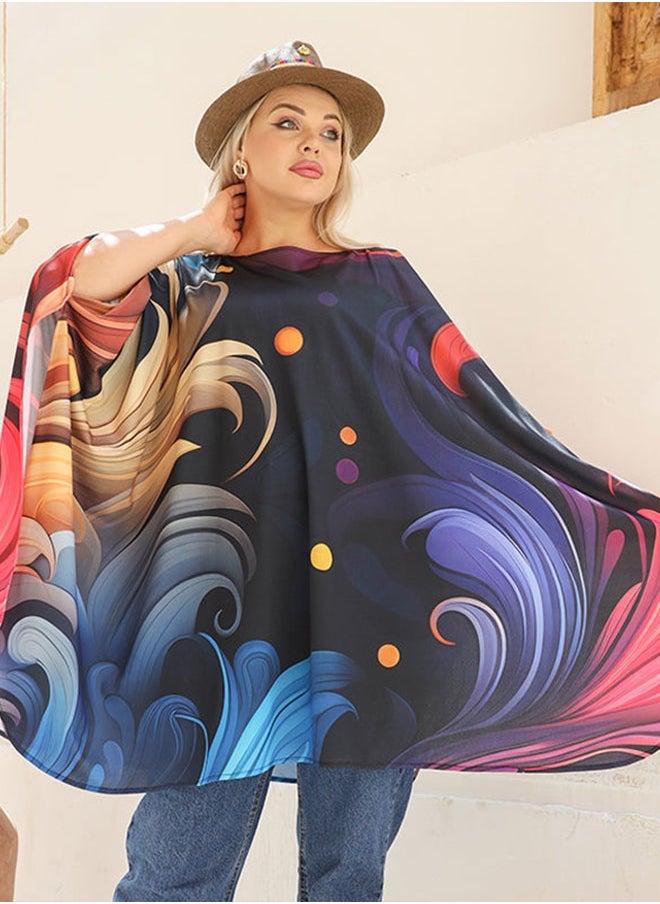 Autumn poncho - printed