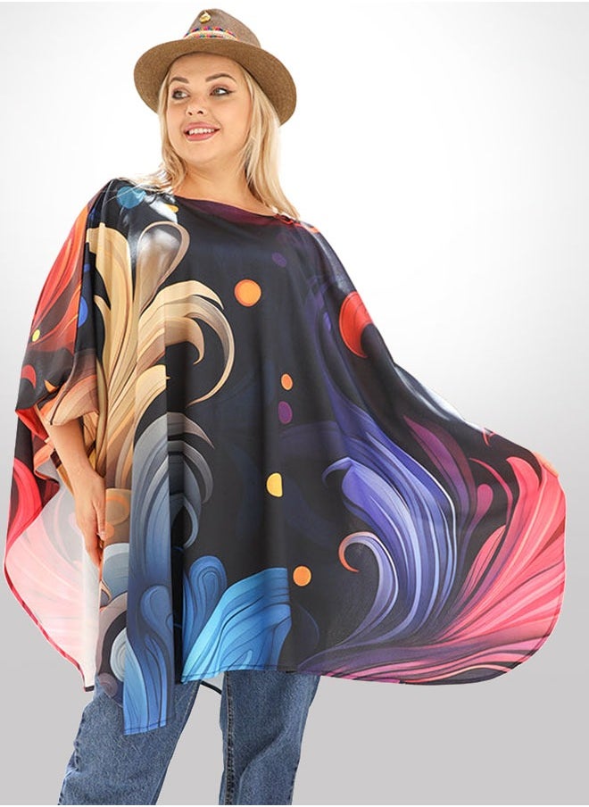 Autumn poncho - printed