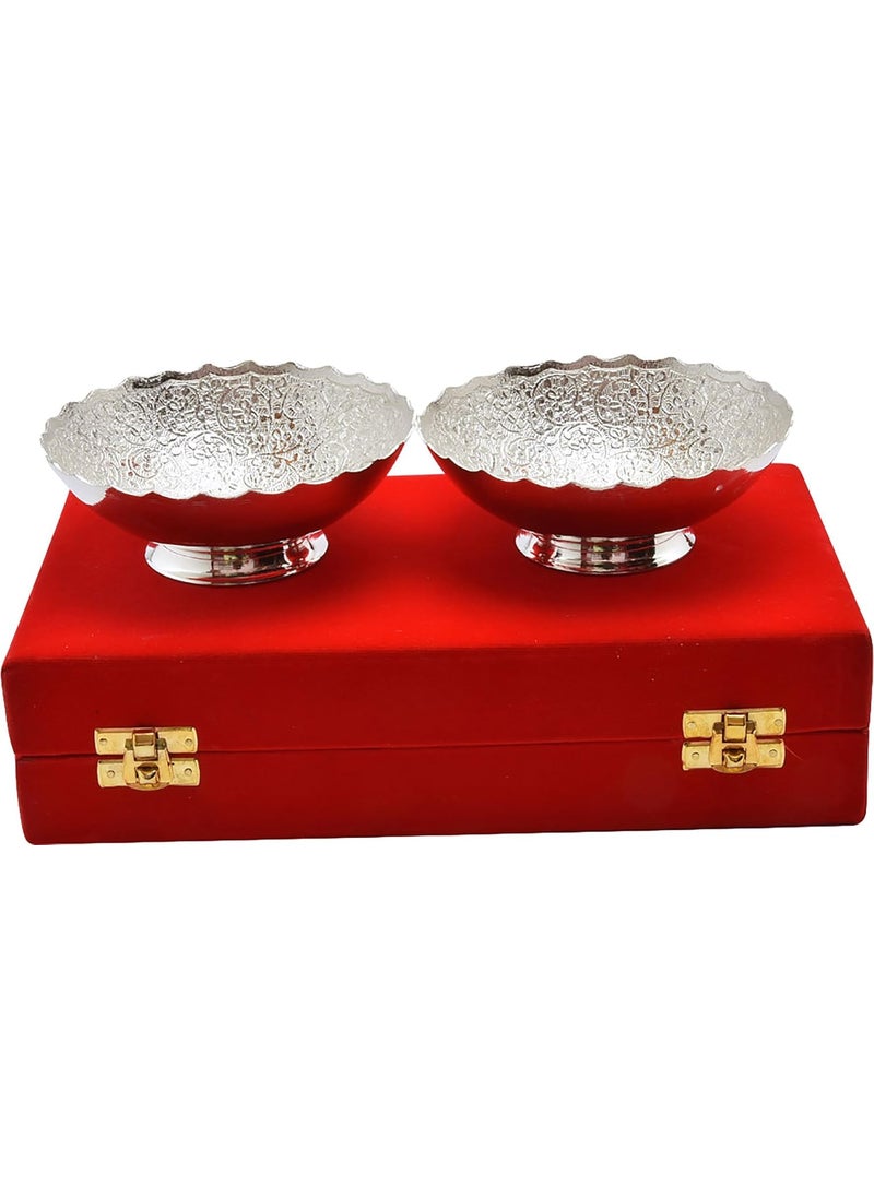 JAIPUR ACE Decorative Gifts Set Silver Plated Bowl Set