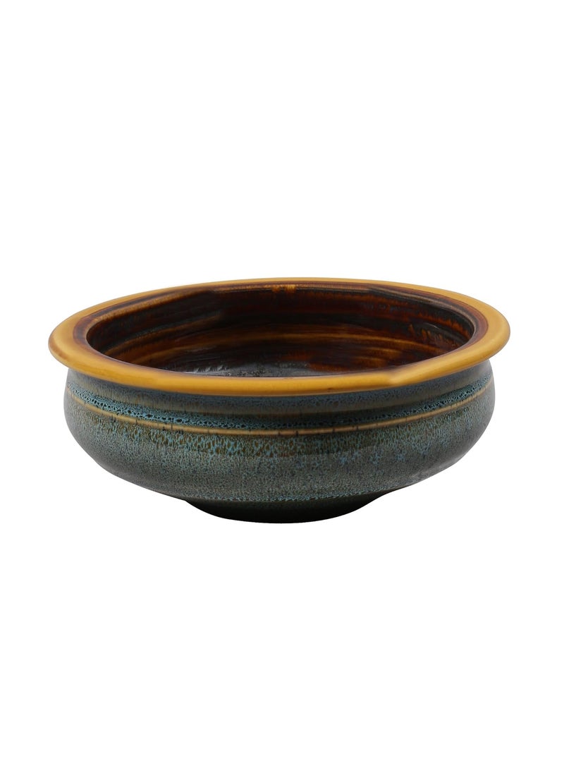 Miah Decor MDCF40 Ceramic Elegant Solid 75 Serving Bowl Shale Color
