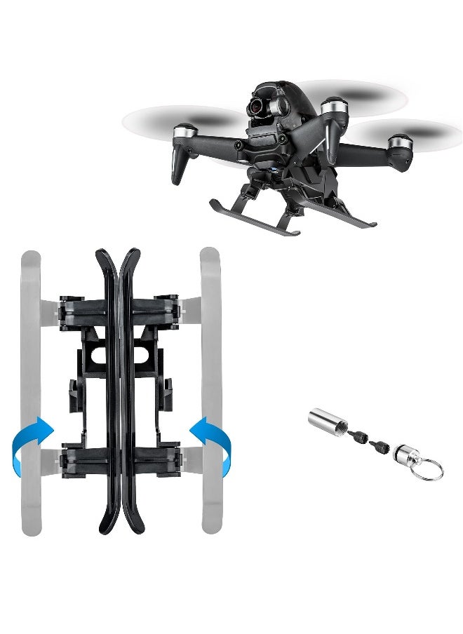 Landing Gear Leg for DJI FPV Drone, Foldable Height Extended Accessory with Control Sticks Storage Box, for DJI FPV Drone Combo Landing Legs Extension 