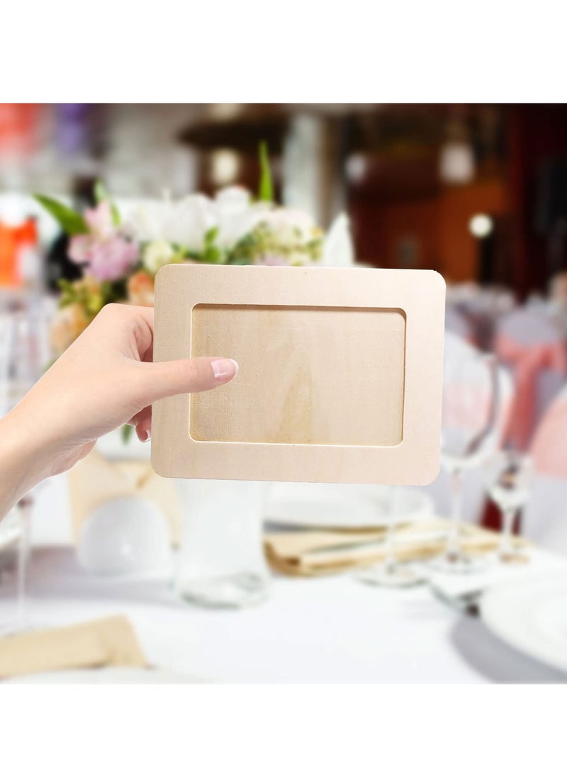Unfinished Solid Wood Picture Frames for Arts Crafts 15Pcs DIY Wood Picture Frames for Arts Crafts Children's Picture Frame Craft Sets DIY Painting Project for Children's Birthday Gifts 19cm x 14cm