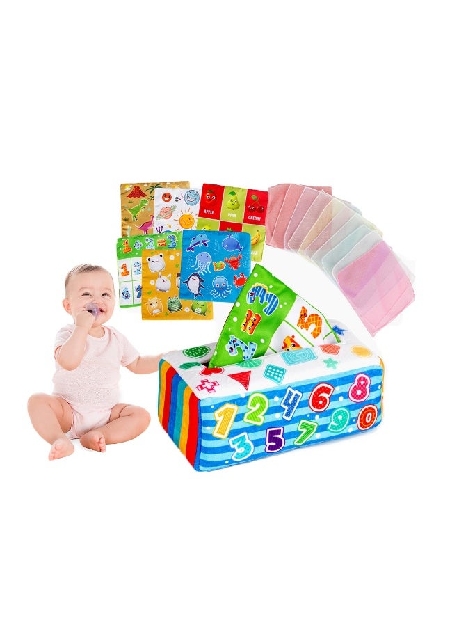 Baby Tissue Box, Montessori Toy for Infants and Toddlers, Sensory Learning Tool, Ideal for Early Education and Birthday Gifts