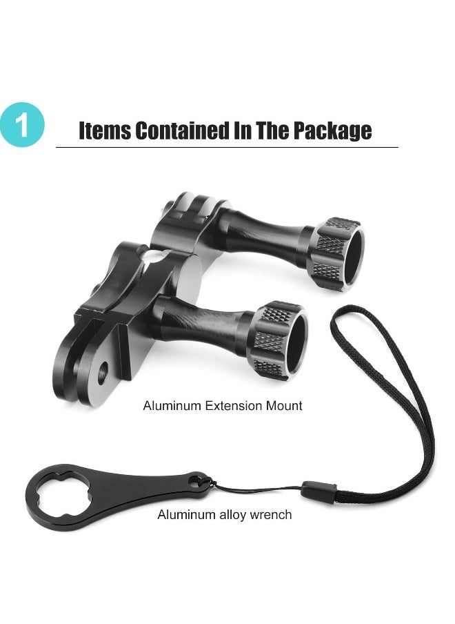 Aluminum Ball Handlebar Mount for GoPro Camera Clamp Mount Monitor 360° Ballhead Magic Arm Lock Any Direction