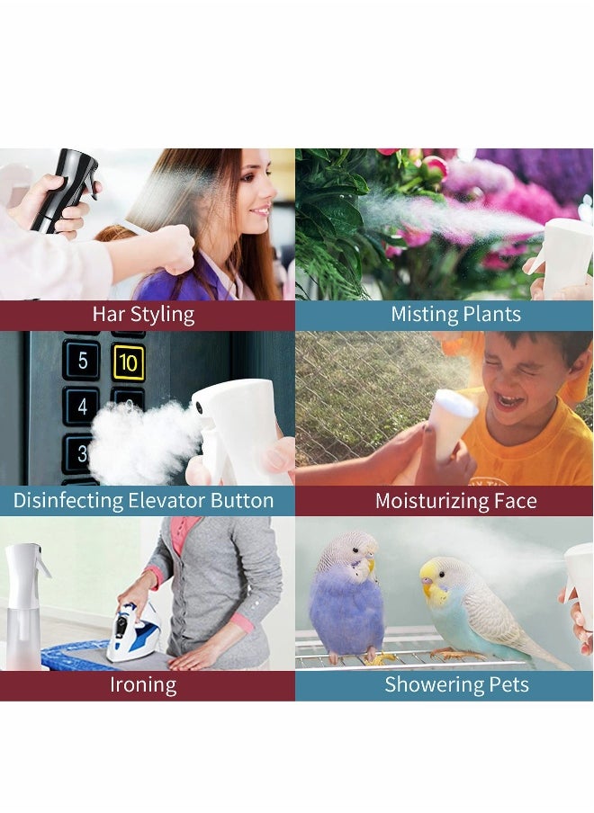 Hair Spray Bottle Continuous Plant Mister Fine Empty Small Mist Bottles Sprayer Water Cleaning for Curly Styling Products Plants Barber Accessories