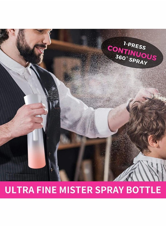 Hair Spray Bottle Continuous Plant Mister Fine Empty Small Mist Bottles Sprayer Water Cleaning for Curly Styling Products Plants Barber Accessories