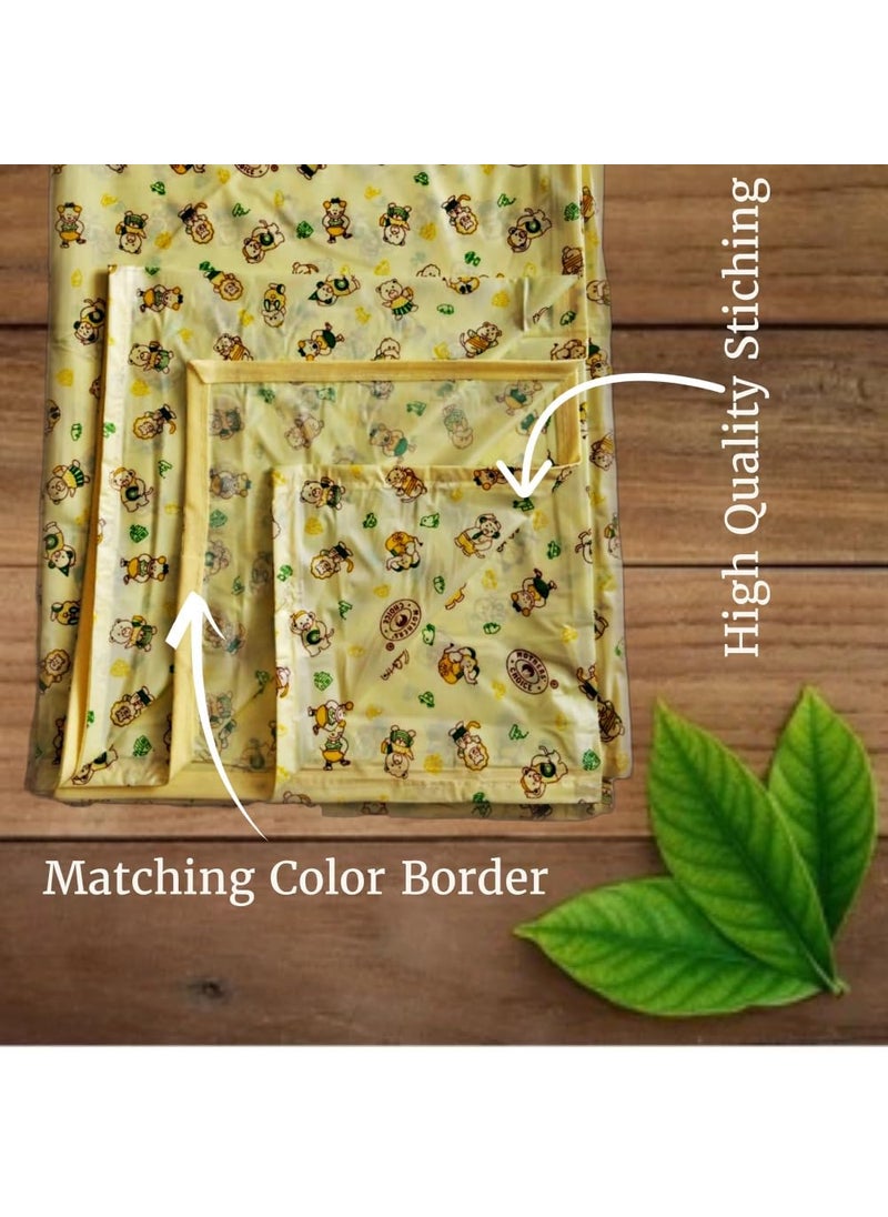 Mothers Choice Waterproof PVC Plastic Mattress ProtectionBed Protection SheetUrine Sheet for BabyAdult Pack of 1 Single 78 Inch X 54 Inch Yellow
