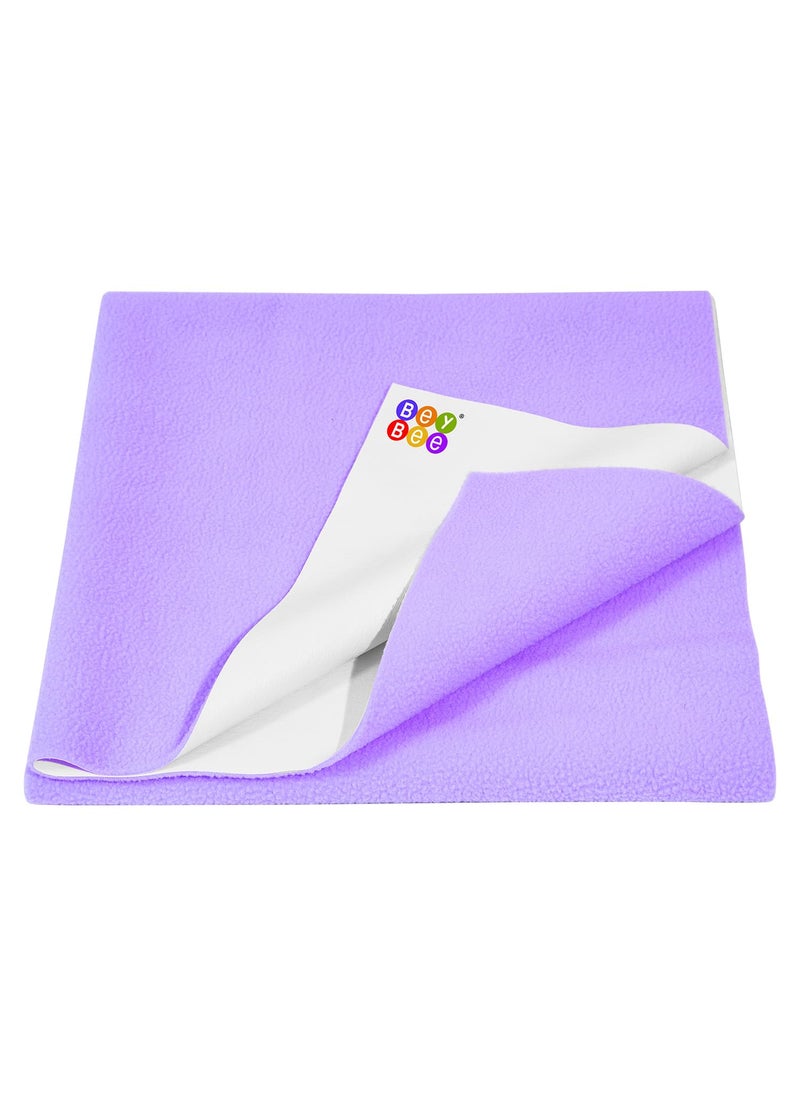 BeyBee Waterproof Quick Dry Sheet for Baby Bed Pad AntiPiling Fleece Extra Absorbent Washable Matress Protector Baby Bed Protector Sheet for Toddler Children XLarge Size 200 x 140cm Voilet