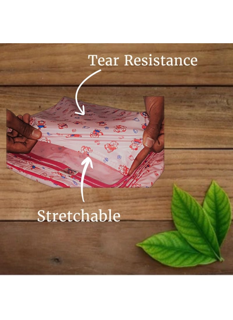Mothers Choice Waterproof PVC Plastic Mattress ProtectionBed Protection SheetUrine Sheet for BabyAdult Pack of 1 Single 78 Inch X 54 Inch Pink