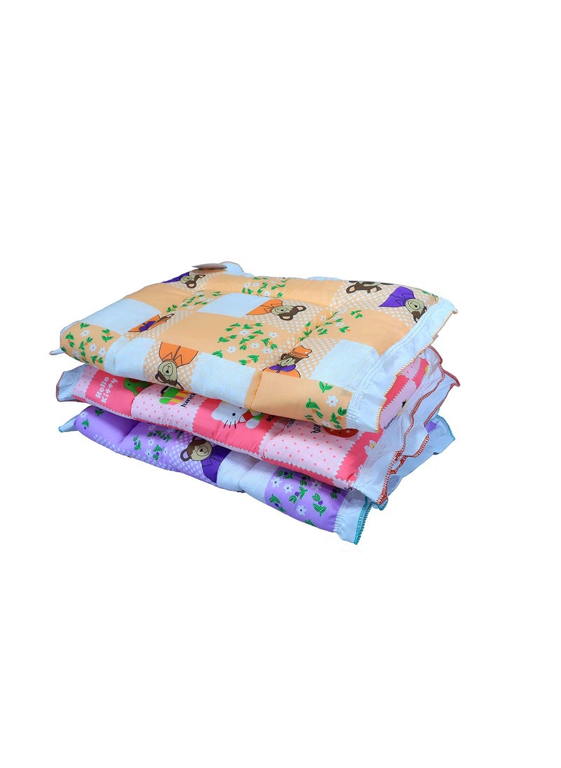 Infantbond Baby Cotton Bed Bedding Mattress Godari Massaging Mat 012 MonthsPack of 3 Lightweight Multicolor