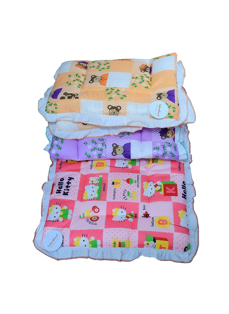 Infantbond Baby Cotton Bed Bedding Mattress Godari Massaging Mat 012 MonthsPack of 3 Lightweight Multicolor