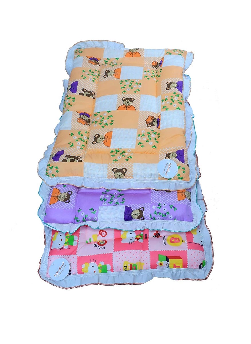 Infantbond Baby Cotton Bed Bedding Mattress Godari Massaging Mat 012 MonthsPack of 3 Lightweight Multicolor