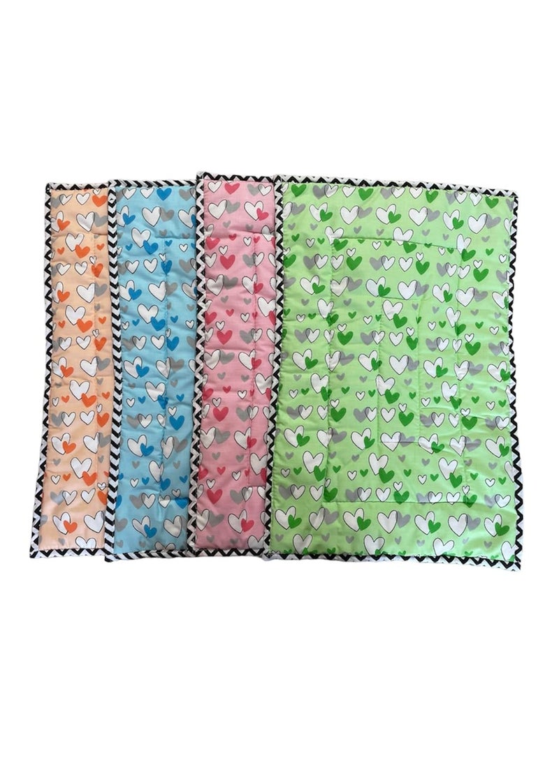Fabrify 100 Cotton Newborn Baby Godadi Baby Bed Mattress Rilka Bedsheet 06 Months Multi Color70x50 CM Sky Blue