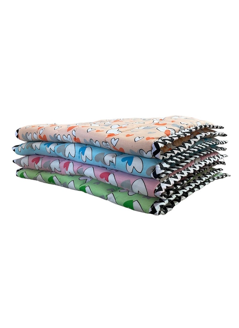 Fabrify 100 Cotton Newborn Baby Godadi Baby Bed Mattress Rilka Bedsheet 06 Months Multi Color70x50 CM Sky Blue