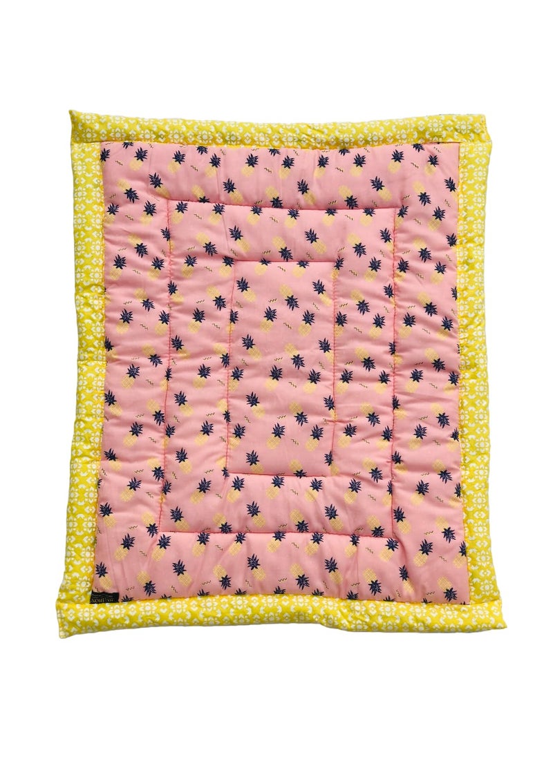 RURIBOSY New Born Baby Godadi Baby Bed for 0 to 2 YearsGodariBaby Mattress Mattress Cartoon Mat Baby Godadi Bedding Set Extra Soft Pink
