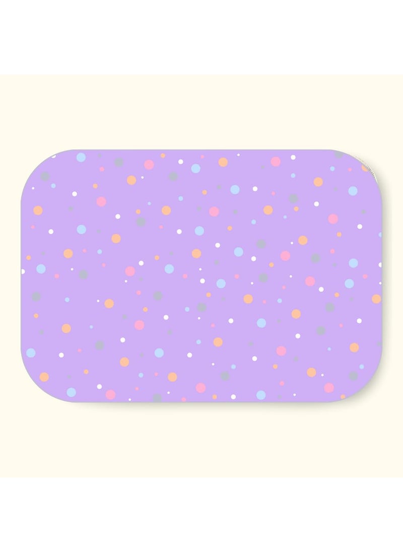Happy Matty Reusable Washable Multicolor Polka Dots Printed Soft Unisex Baby Extra Absorbent Quick Dry Sheet Playmat Lint Free Fabric Mattress Crib Protector Medium Polka Dots 50cm x 70cm