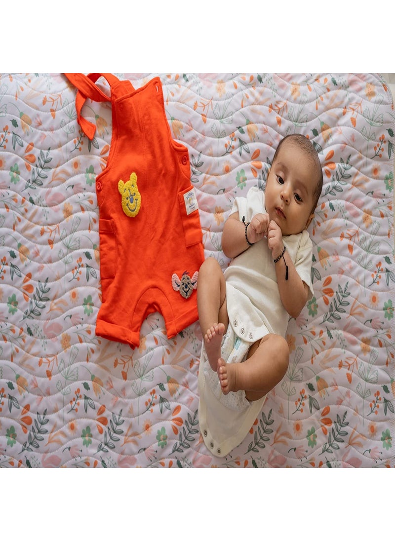 Happy Matty Reusable Washable Multicolor Polka Dots Printed Soft Unisex Baby Extra Absorbent Quick Dry Sheet Playmat Lint Free Fabric Mattress Crib Protector Medium Polka Dots 50cm x 70cm