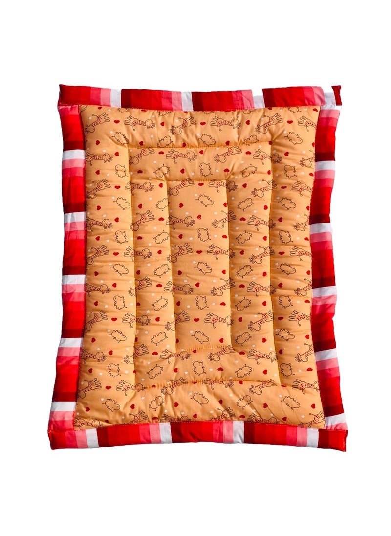 RURIBOSY Bedding Mattress for CottonBaby Sleeping Bed Set Godari Baby Cradle Bed Sleeping Mat Multi Purpose Cushioned Bed Made with Pure Cotton Age01YR2 Peach1