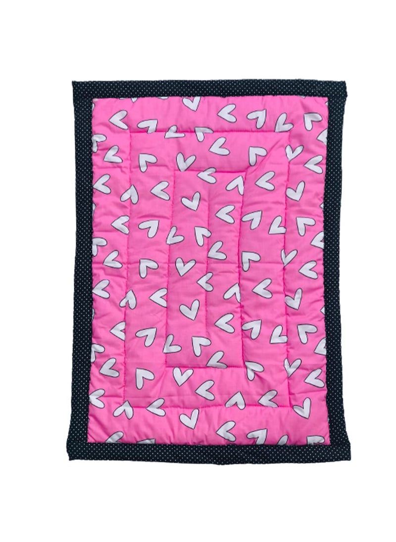 RURIBOSY Bedding Mattress for CottonBaby Sleeping Bed Set Godari Baby Cradle Bed Sleeping Mat Multi Purpose Cushioned Bed Made with Pure Cotton Age01YR02 LIGHTPINK