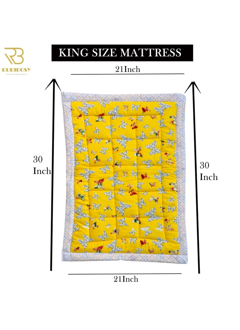 RURIBOSYBaby Mattress and Swaddlers Sheets Godari Cradle Bed Crib Sheet Changing Mat Baby Godadi Godari Bedding Set for Baby Yellow2